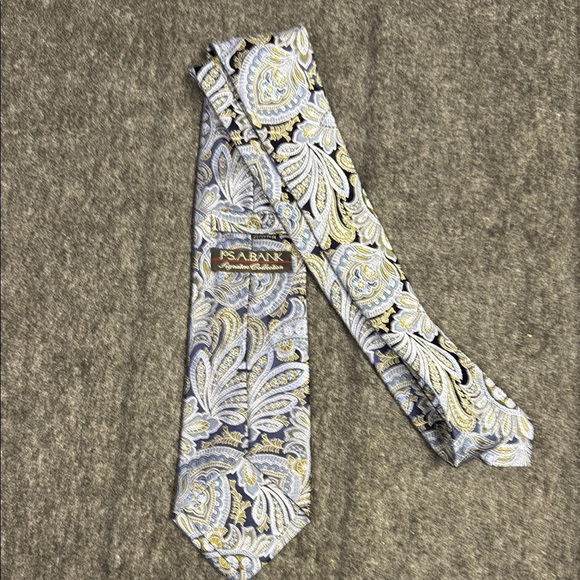 Jos. A. Bank Blue and Gold Silk Tie - Picture 3 of 4